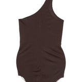 Top monospalla in marrone Rick owens lilies - donna 