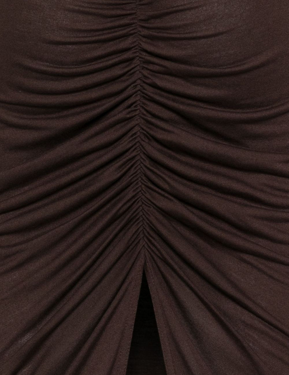 Gonna midi con ruches in marrone Rick Owens Lilies -  donna 