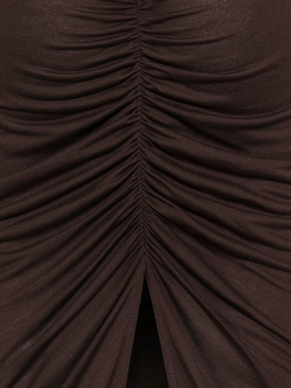 Gonna midi con ruches in marrone Rick Owens Lilies -  donna 
