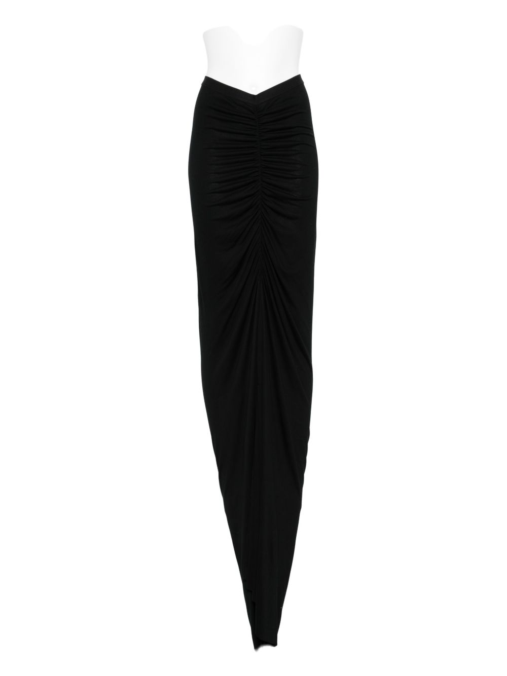 Gonna midi con ruches in nero Rick Owens Lilies -  donna 