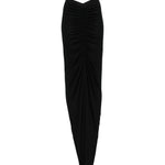 Gonna midi con ruches in nero Rick Owens Lilies -  donna 