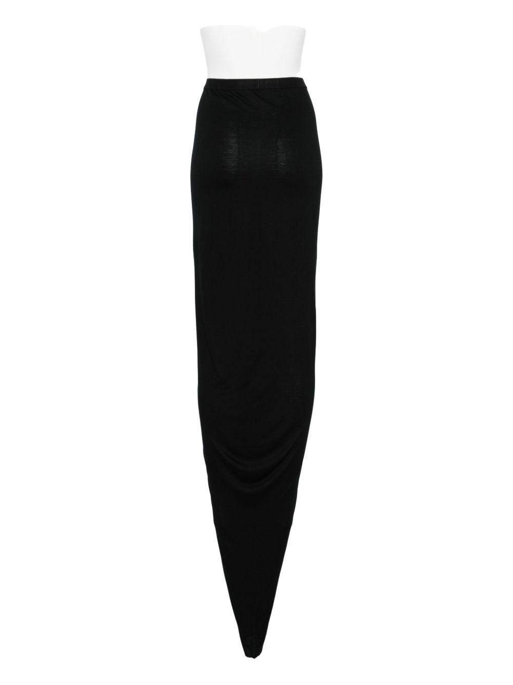 Gonna midi con ruches in nero Rick Owens Lilies -  donna 