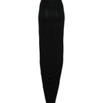 Gonna midi con ruches in nero Rick Owens Lilies -  donna 