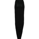 Gonna midi con ruches in nero Rick Owens Lilies -  donna 