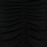 Gonna midi con ruches in nero Rick Owens Lilies -  donna 