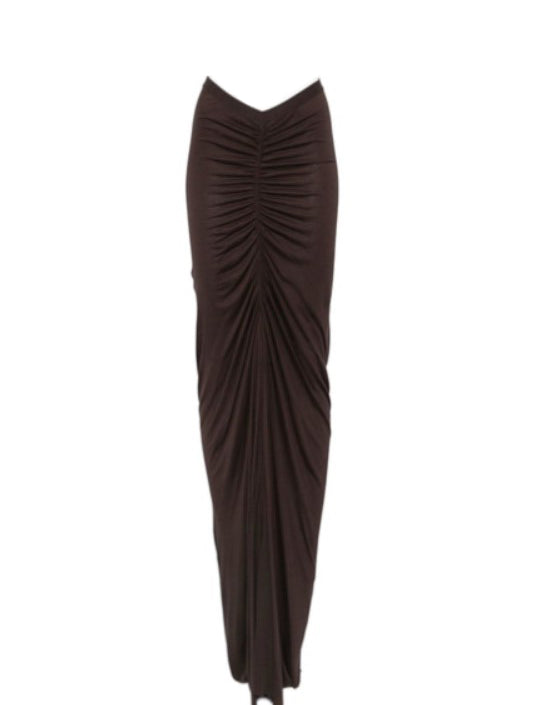 Gonna con ruches poppy in marrone Rick owens lilies - donna 