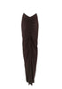 Gonna con ruches poppy in marrone Rick owens lilies - donna