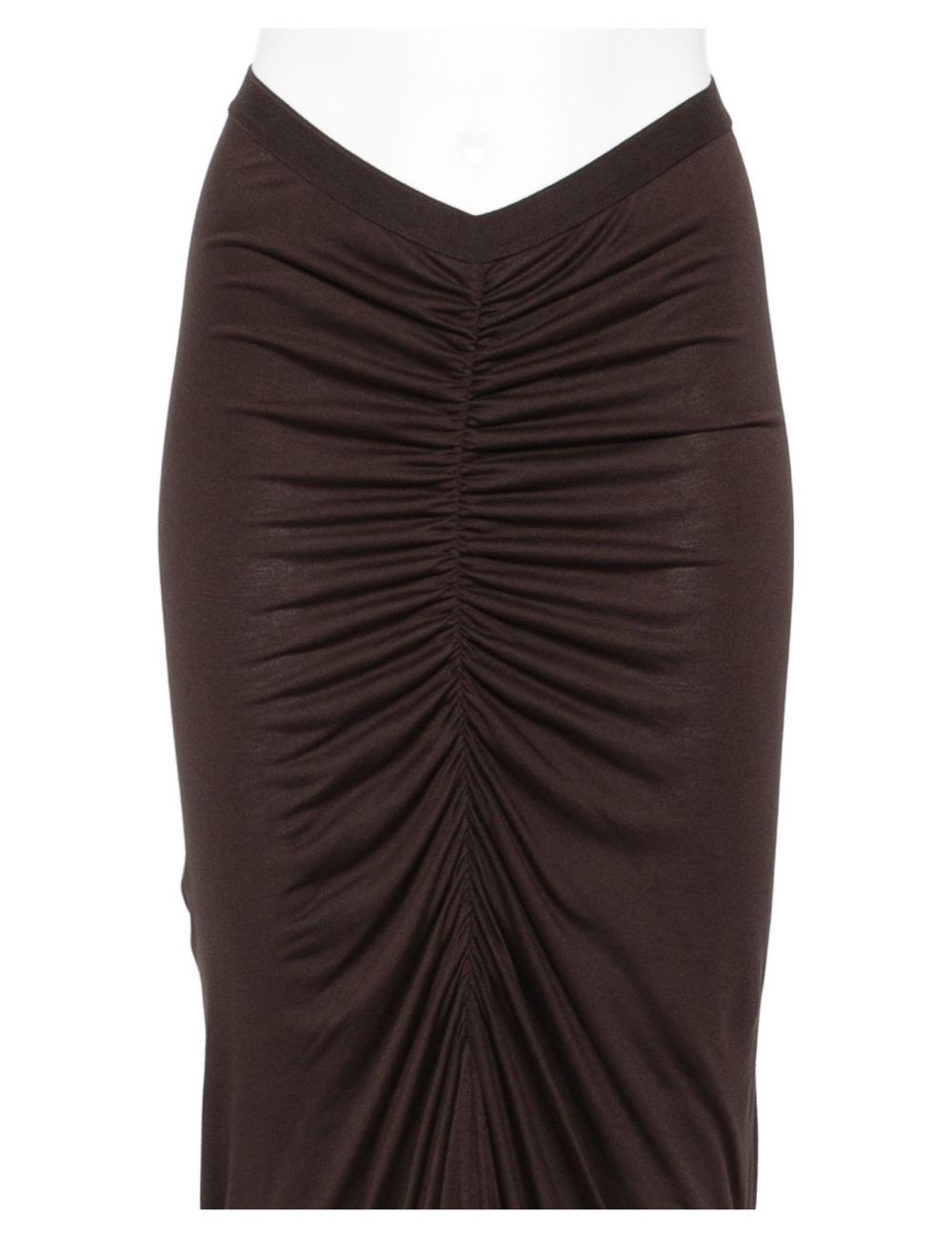 Gonna con ruches poppy in marrone Rick owens lilies - donna 