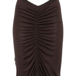 Gonna con ruches poppy in marrone Rick owens lilies - donna 