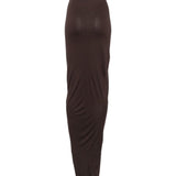 Gonna con ruches poppy in marrone Rick owens lilies - donna 