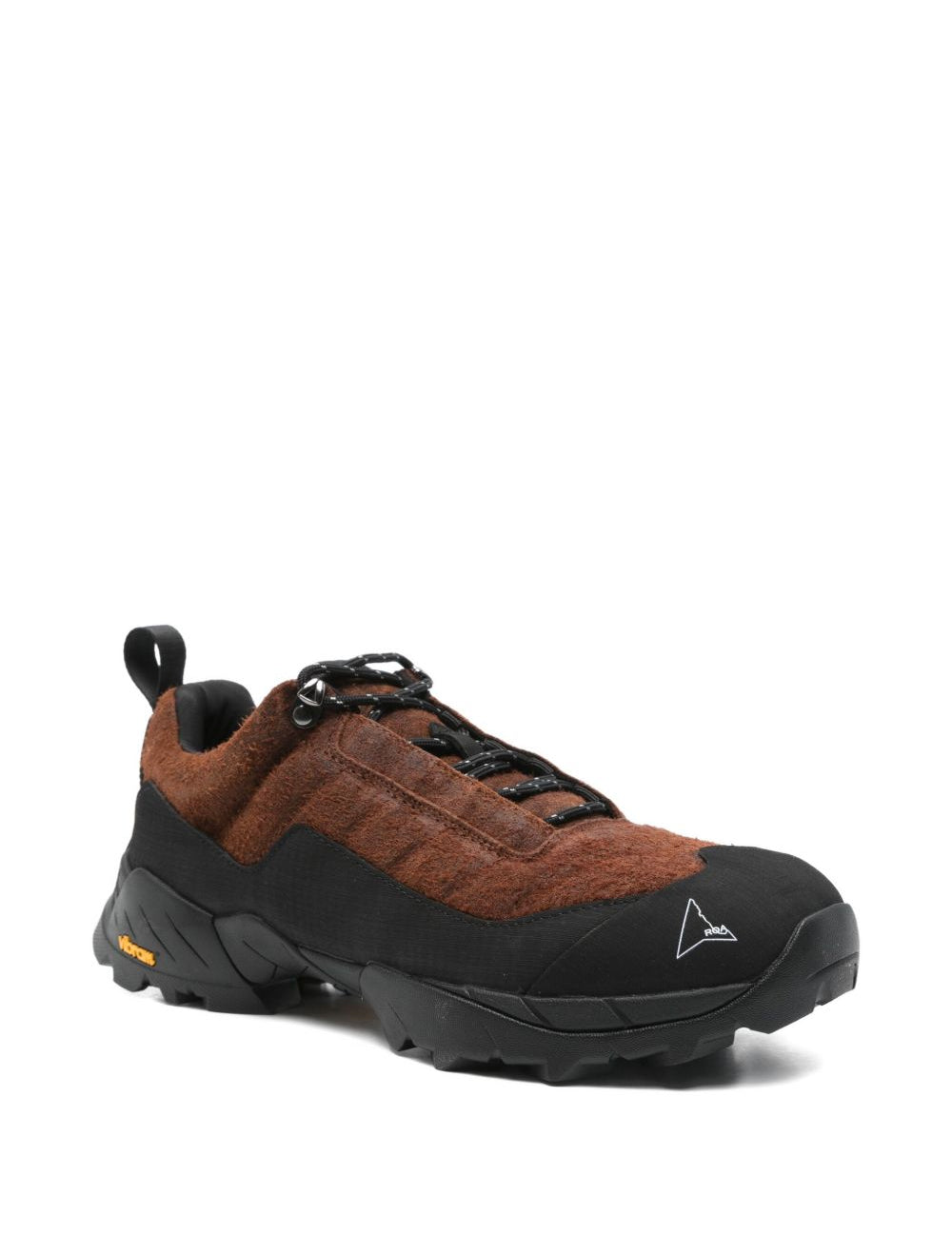 Seakers in camoscio con zip in marrone 