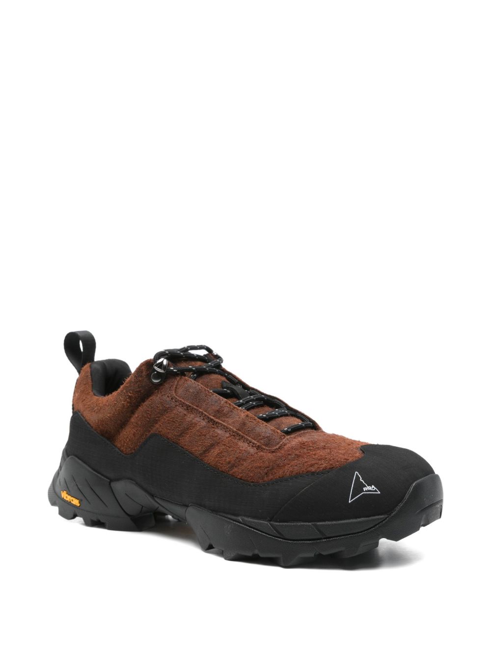 Seakers in camoscio con zip in marrone 
