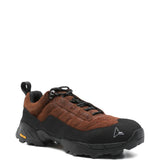 Seakers in camoscio con zip in marrone 