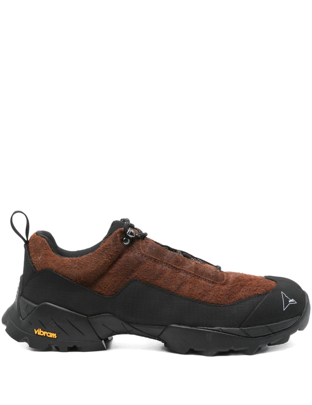Seakers in camoscio con zip in marrone 