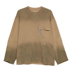 T-shirt con fantasia tie dye in marrone ROA x And Wander - uomo 