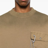 T-shirt con fantasia tie dye in marrone ROA x And Wander - uomo 