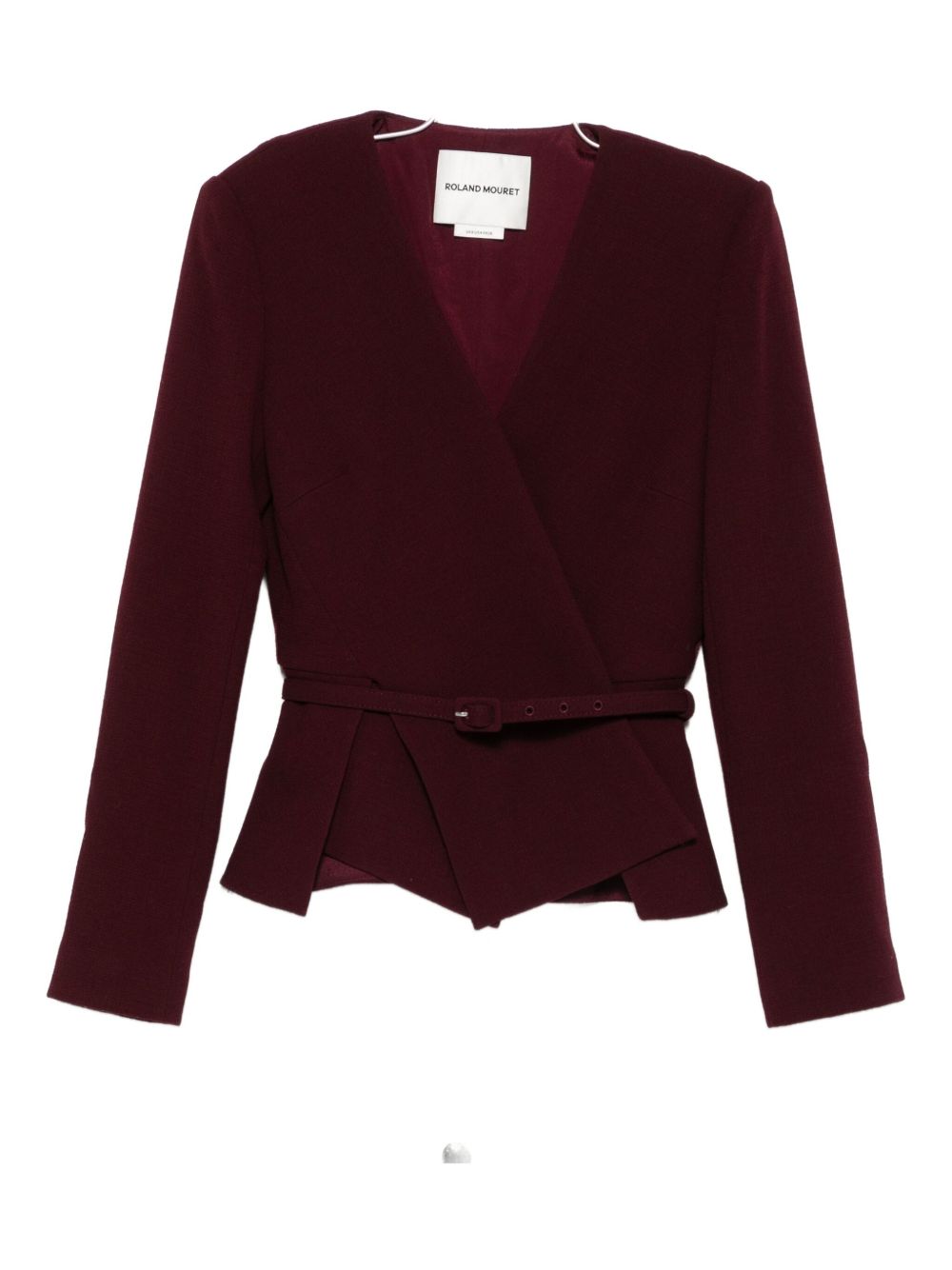 Giacca a portafoglio con cintura in borgogna Roland Mouret - donna 