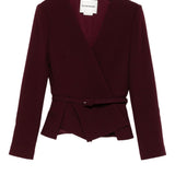 Giacca a portafoglio con cintura in borgogna Roland Mouret - donna 