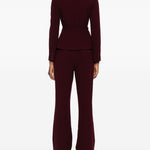 Giacca a portafoglio con cintura in borgogna Roland Mouret - donna 