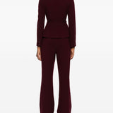 Giacca a portafoglio con cintura in borgogna Roland Mouret - donna 
