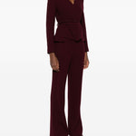 Giacca a portafoglio con cintura in borgogna Roland Mouret - donna 