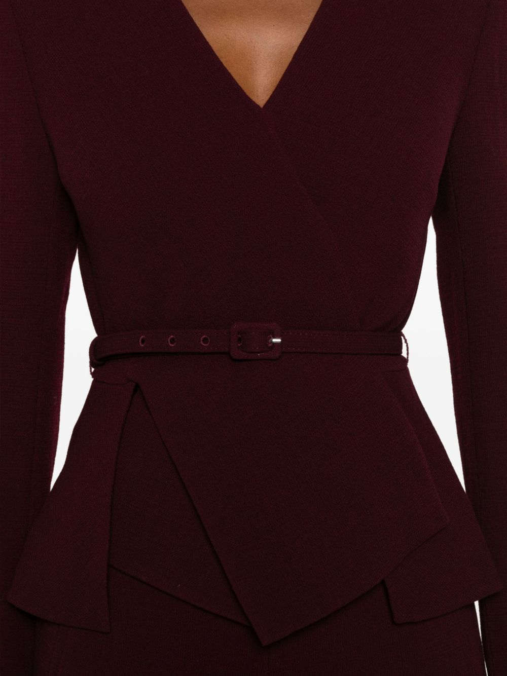 Giacca a portafoglio con cintura in borgogna Roland Mouret - donna 