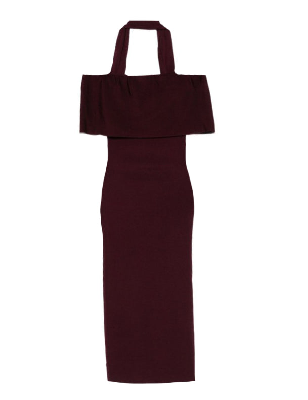 Abito con spalle scoperte in borgogna Roland Mouret - donna 