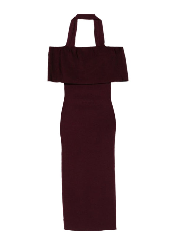 Abito con spalle scoperte in borgogna Roland Mouret - donna 