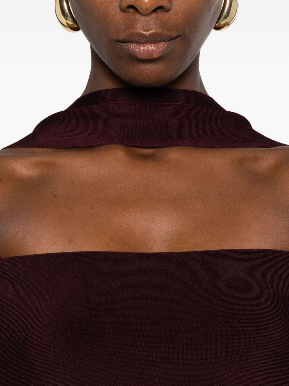 Abito con spalle scoperte in borgogna Roland Mouret - donna 