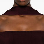 Abito con spalle scoperte in borgogna Roland Mouret - donna 