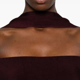 Abito con spalle scoperte in borgogna Roland Mouret - donna 