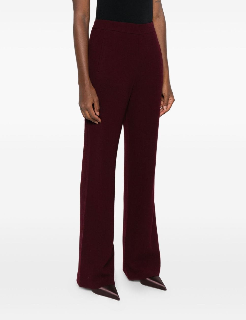 Pantaloni svasati in borgogna Roland Mouret - donna 