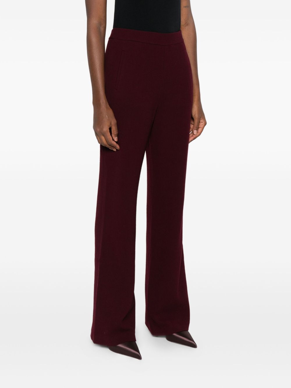 Pantaloni svasati in borgogna Roland Mouret - donna 