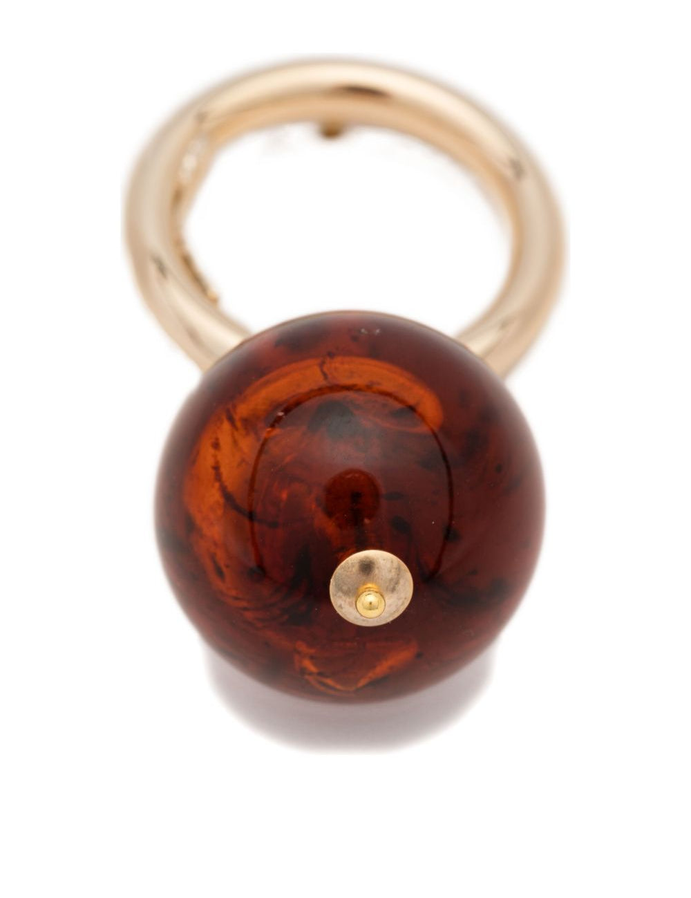 Orecchini a cerchio e sfera in oro e marrone Rosantica - donna 