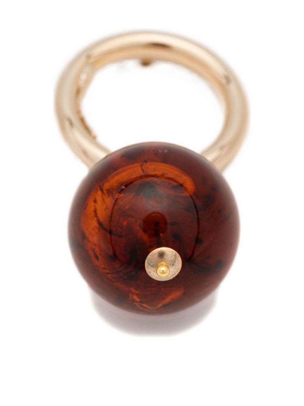 Orecchini a cerchio e sfera in oro e marrone Rosantica - donna 