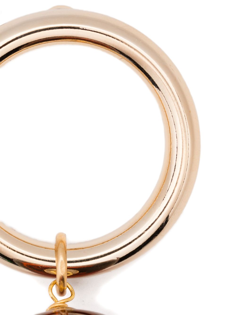 Orecchini a cerchio e sfera in oro e marrone Rosantica - donna 