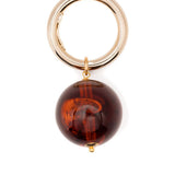 Orecchini a cerchio e sfera in oro e marrone Rosantica - donna 