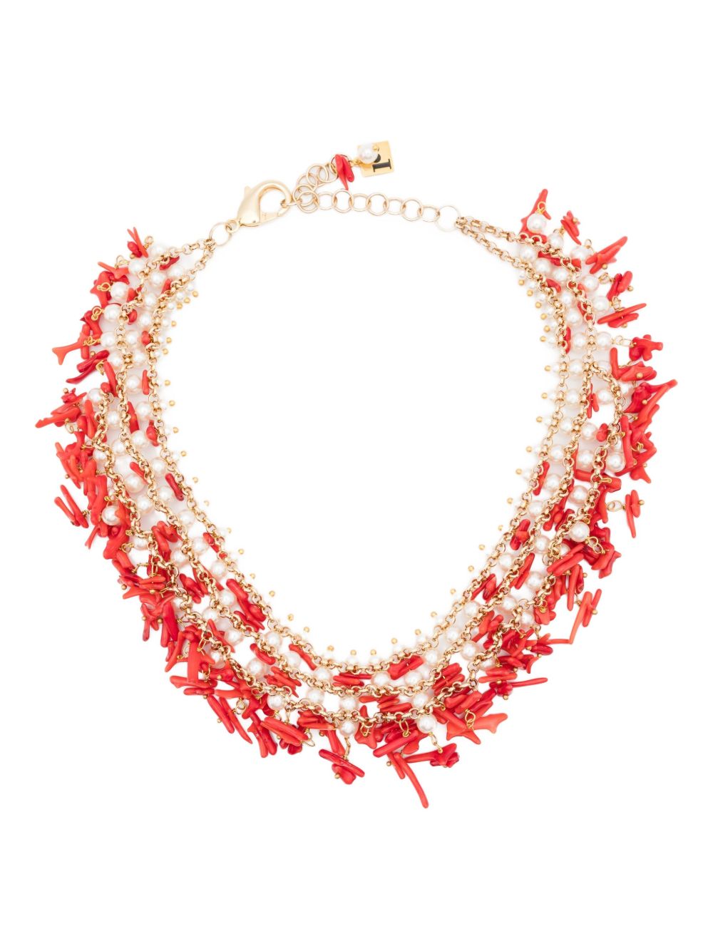 Collana decorata in rosso Rosantica - donna 