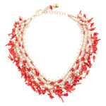 Collana decorata in rosso Rosantica - donna 