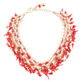 Collana decorata in rosso Rosantica - donna 