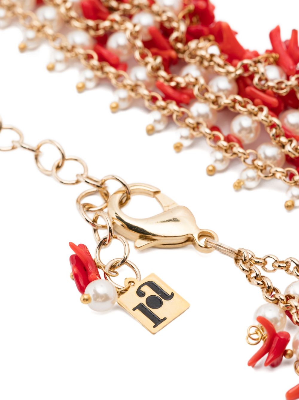 Collana decorata in rosso Rosantica - donna 