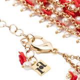 Collana decorata in rosso Rosantica - donna 