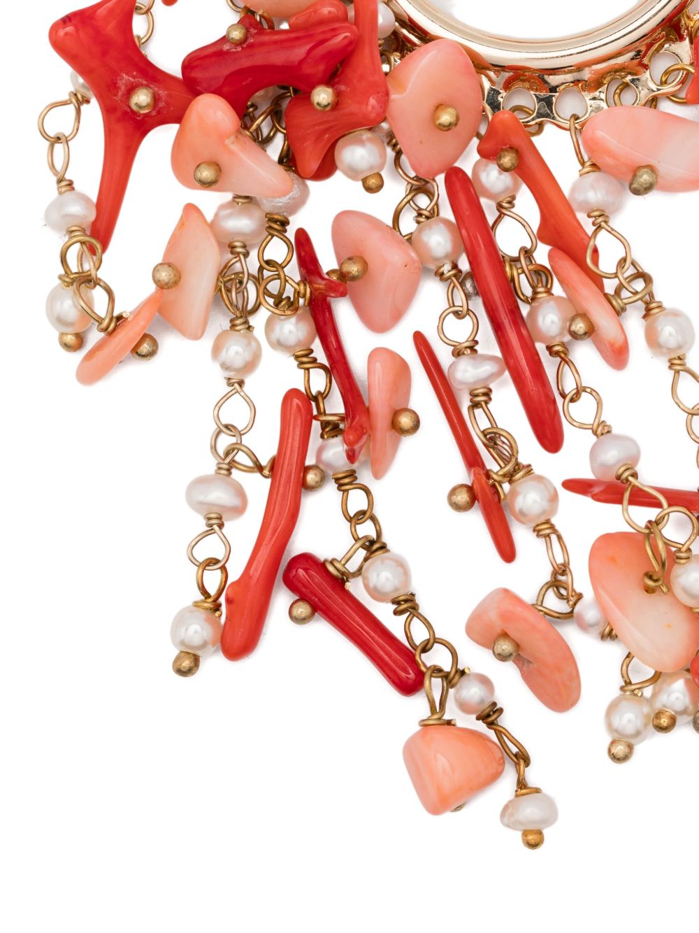 Orecchini a cerchio con coralli in oro Rosantica - donna 