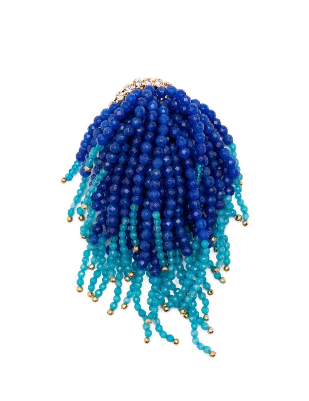 Orecchino con nappa di perline in blu Rosantica - donna 