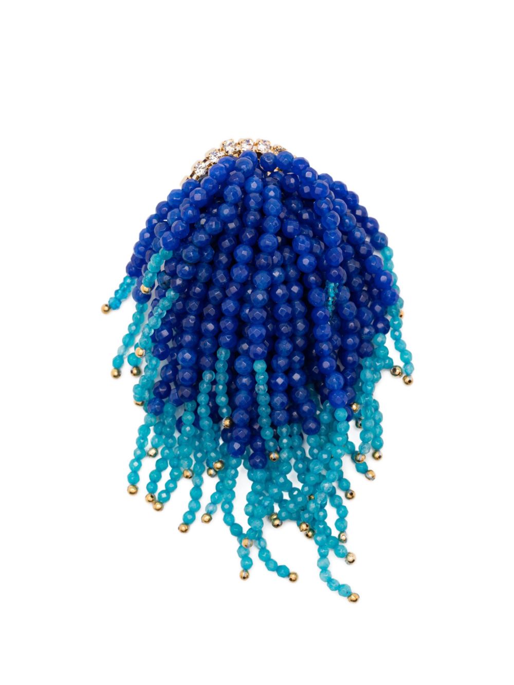 Orecchino con nappa di perline in blu Rosantica - donna 