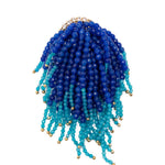 Orecchino con nappa di perline in blu Rosantica - donna 