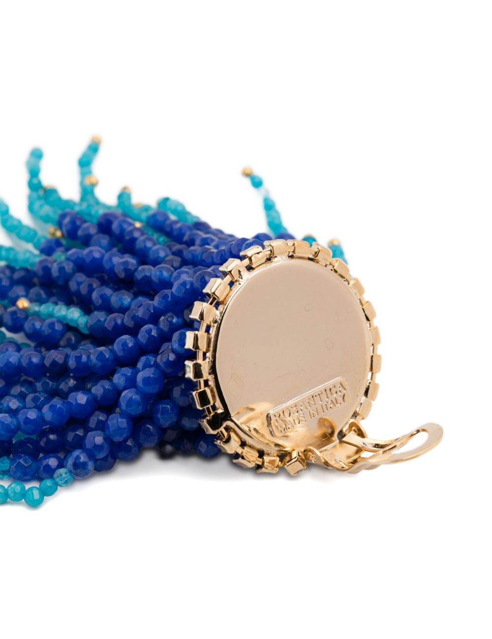Orecchino con nappa di perline in blu Rosantica - donna 