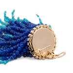 Orecchino con nappa di perline in blu Rosantica - donna 