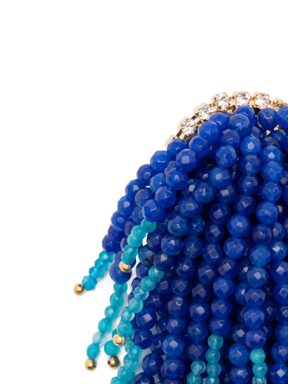 Orecchino con nappa di perline in blu Rosantica - donna 