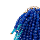 Orecchino con nappa di perline in blu Rosantica - donna 